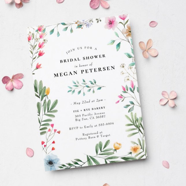 Wildflower Bridal Shower Invitation (Creator Uploaded)