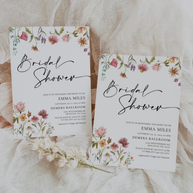 Wildflower Bridal Shower Invitation (Creator Uploaded)