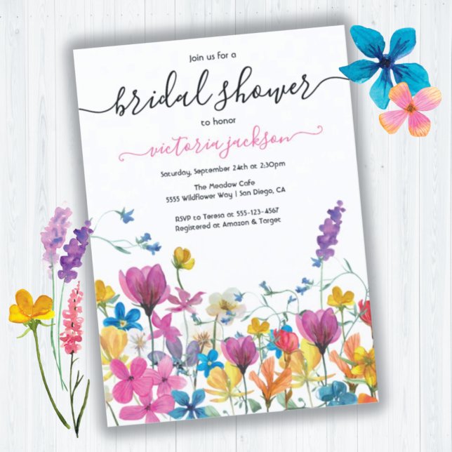 Wildflower Bridal Shower Invitation (Creator Uploaded)