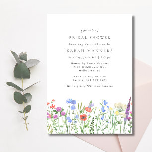 Wildflower Bridal Shower  Invitation