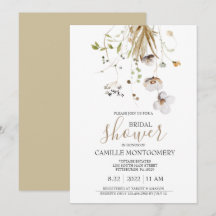 Wildflower Bridal Shower Invitation