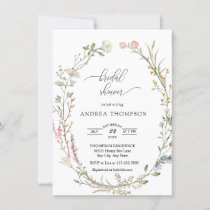 Wildflower Bridal Shower Invitation