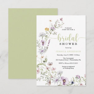 Wildflower Bridal Shower Invitation Card