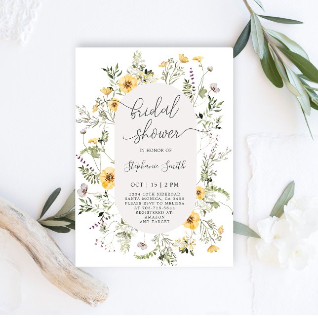 Wildflower Bridal Shower Invitation Template (Creator Uploaded)