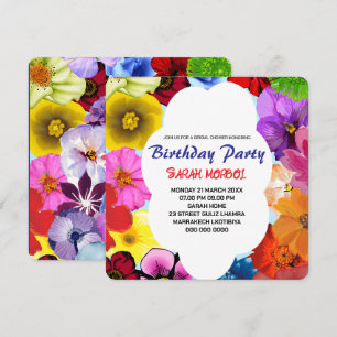 Wildflower Bridal Shower Invitation Template, Edit