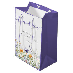 Wildflower Bridal Shower Medium Gift Bag