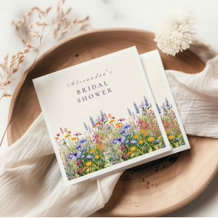 Wildflower Bridal Shower Napkin