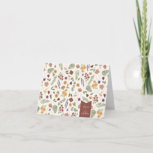 Wildflower Bridal Shower Personalised Thank You Card