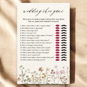 Wildflower Bridal Shower Shoe Game Wedding