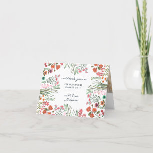 Wildflower Bridal Shower Thank You Card