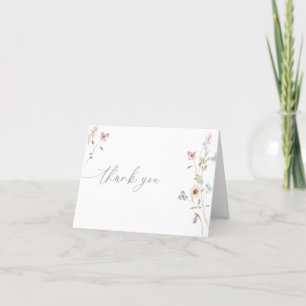 Wildflower Bridal Shower Thank You Card
