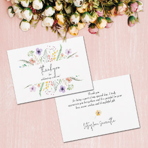 Wildflower Bridal Shower Thank You Card
