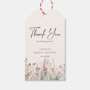 Wildflower Bridal Shower Watercolor Spring Favours Gift Tags