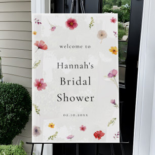 Wildflower Bridal Shower Welcome Acrylic Sign