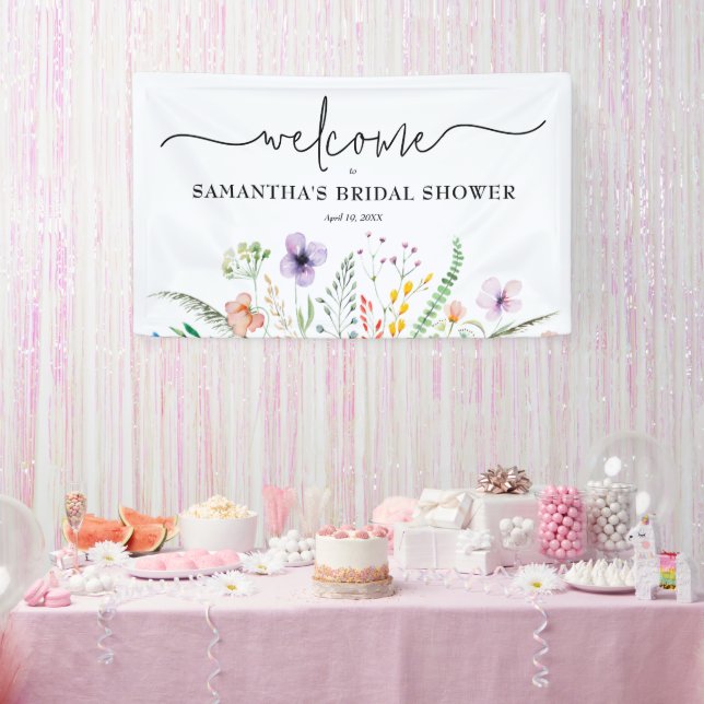 Wildflower Bridal Shower Welcome Banner (Party)