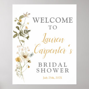 Wildflower Bridal Shower Welcome sign