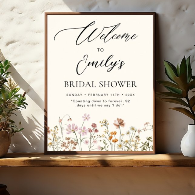 Wildflower Bridal Shower Welcome Sign In Bloom (Creator Uploaded)