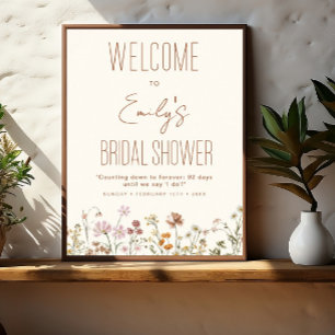 Wildflower Bridal Shower Welcome Sign In Bloom