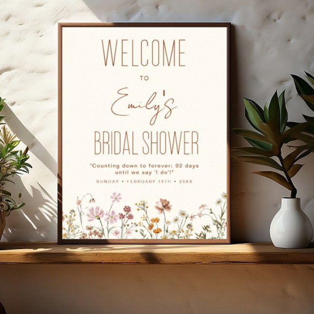 Wildflower Bridal Shower Welcome Sign In Bloom (Creator Uploaded)