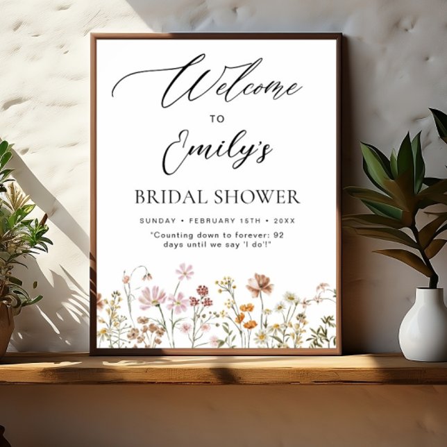 Wildflower Bridal Shower Welcome Sign In Bloom (Creator Uploaded)