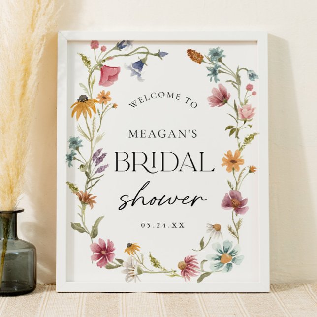 Wildflower Bridal Shower Welcome Sign Poster (Creator Uploaded)