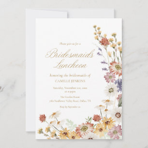 Wildflower Bridesmaids Luncheon Invitation