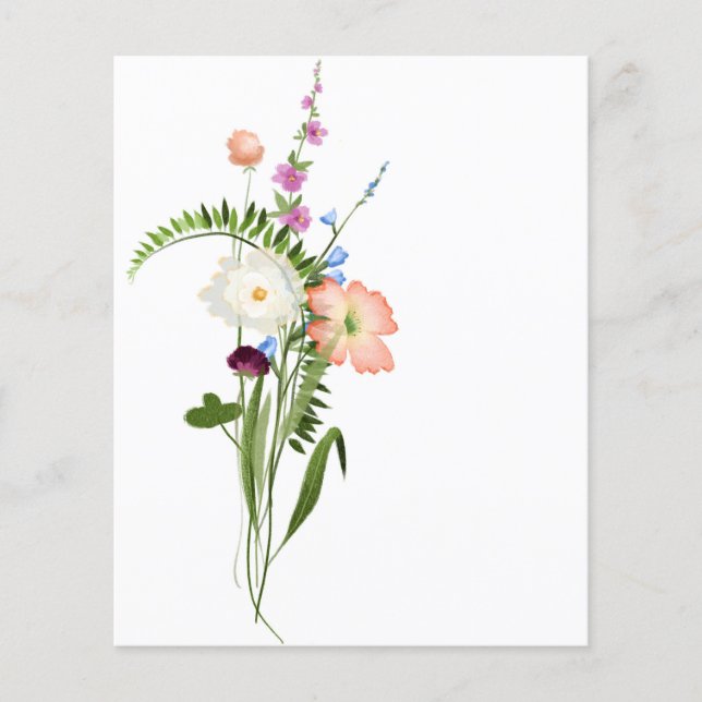 Wildflower bunch scrapbook background (Front)