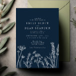 Wildflower Burnt Orange Wedding Invitation<br><div class="desc">Wildflower Burnt Orange Wedding Invitation</div>