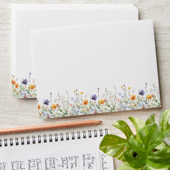 Wildflower Business Envelope (Stacked)