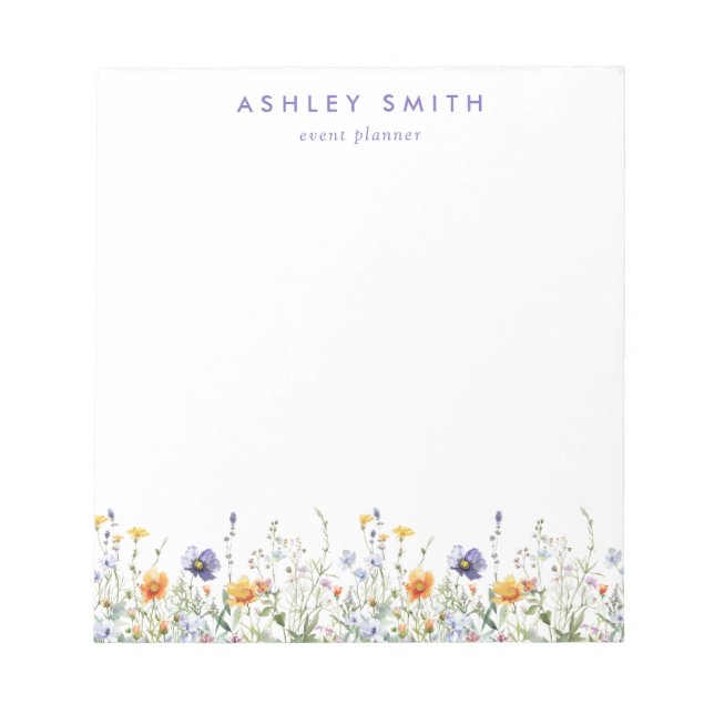Wildflower Business Notepad (Front)