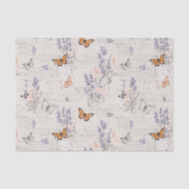 Wildflower Butterflies Tissue Paper (Front)