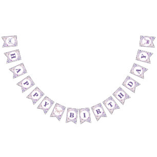 Wildflower Butterfly Birthday Banner Flags