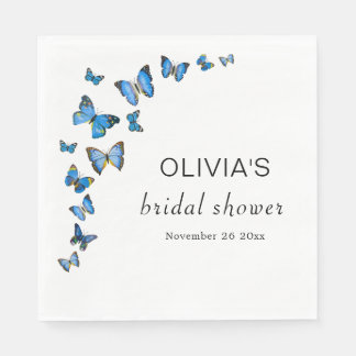 Wildflower & Butterfly Bridal Shower Paper  Napkin