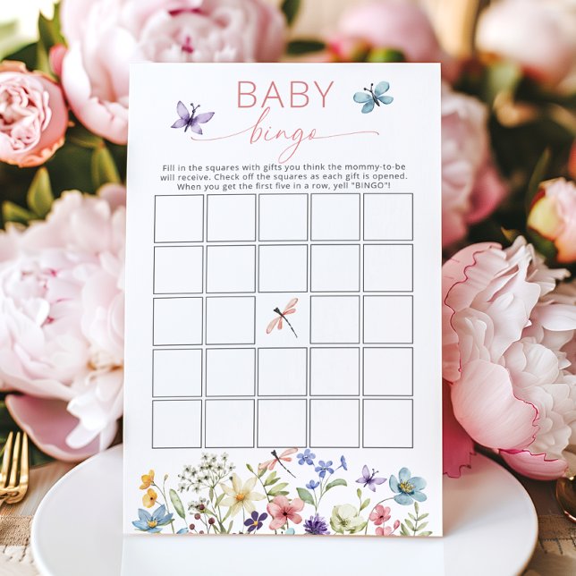 Wildflower Butterfly Garden Baby Bingo Game (Creator Uploaded)