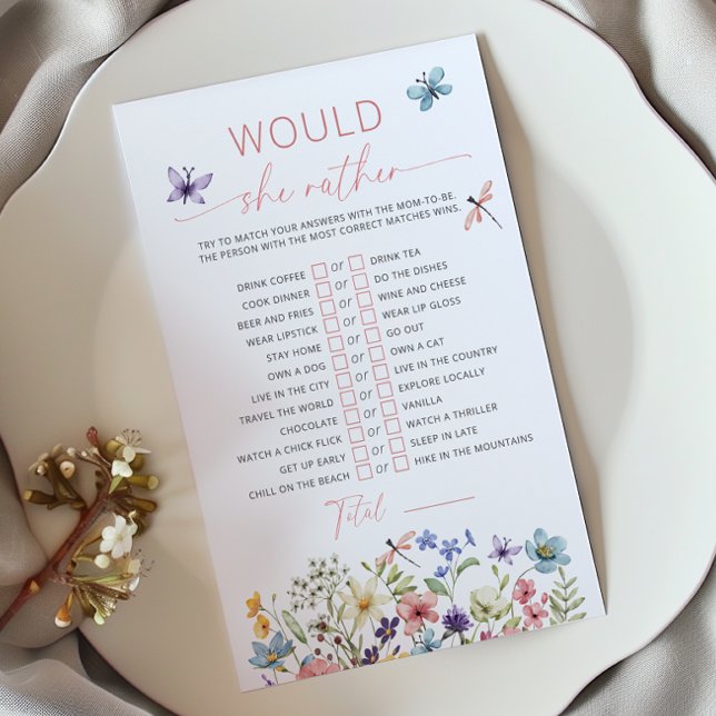 Wildflower Butterfly Garden Would She Rather Game (Creator Uploaded)