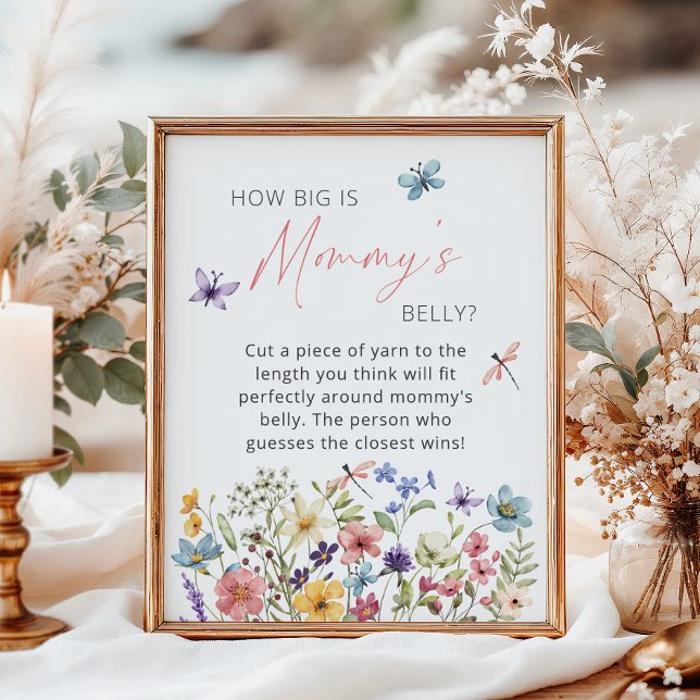 Wildflower Butterfly How Big is Mummy’s Belly Poster (Creator Uploaded)