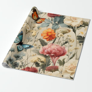 Wildflower Butterfly Wrapping Paper