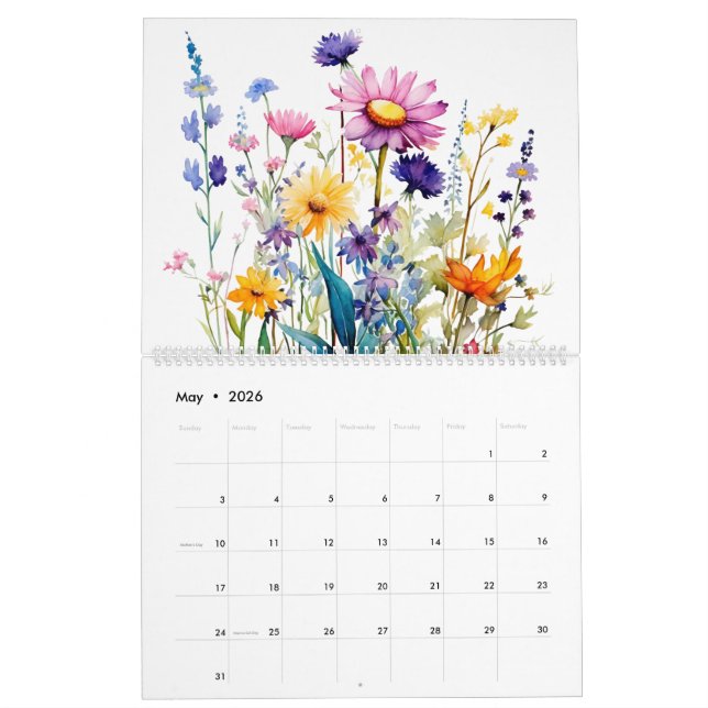 Wildflower  Calendar (May 2026)