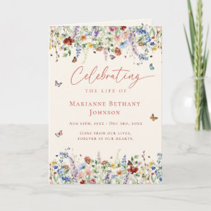 Wildflower Celebration of Life Funeral  Program