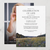 Wildflower Celebration Of Life Photo Funeral 