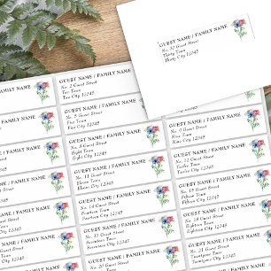 Wildflower Charm 30 Floral Wedding Guest Address