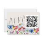 Wildflower Charm Online RSVP QR Code Wedding