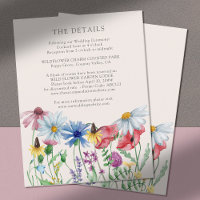 Wildflower Charm Wedding Details Enclosure Card