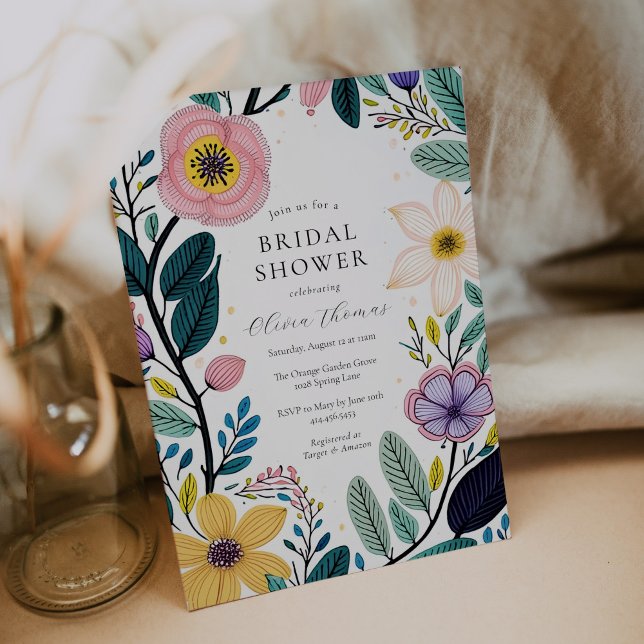 Wildflower Chic Bridal Shower Invitation (Creator Uploaded)