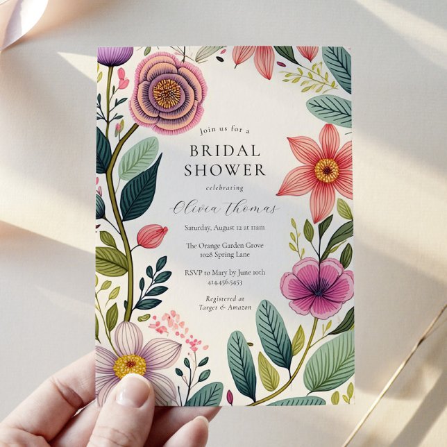 Wildflower Chic Bridal Shower Invitation (Creator Uploaded)