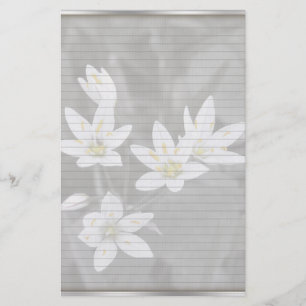 Wildflower Cluster Stationery with optional lines