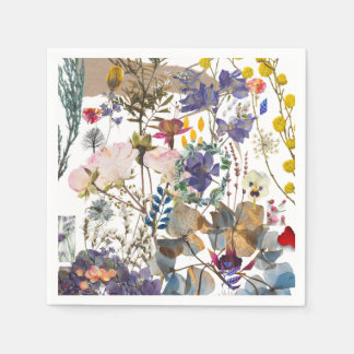 Wildflower Collage Napkin