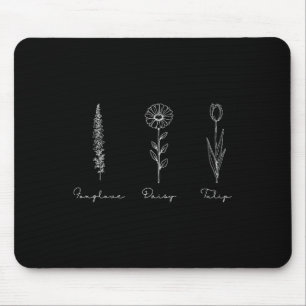 Wildflower Collection Foxglove Daisy Tulip Design Mouse Pad