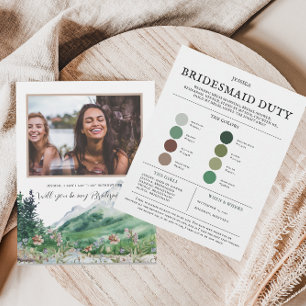Wildflower Colour Palette   Be my Bridesmaid Announcement