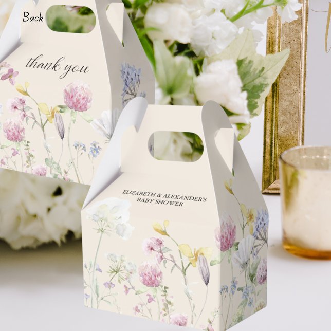 Wildflower Couples Baby Shower Favour Box (Creator Uploaded)